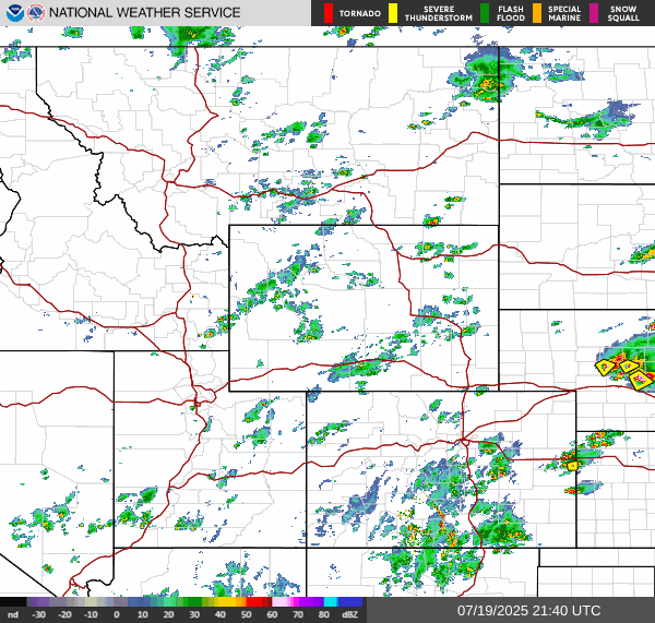 Weather radar map